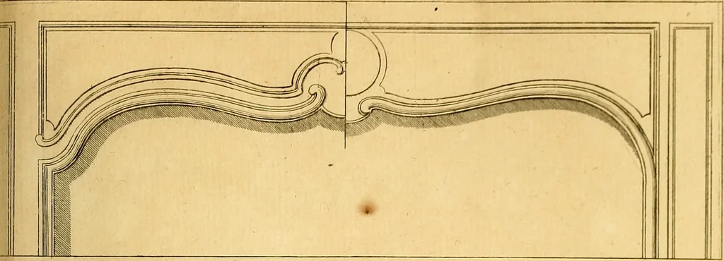 An illustration from L'art de bâtir des maisons de campagne : où L'on traite de leur distribution, de leur construction, & de leur decoration ... Avec l'explication de ces projets, et des desseins de menuiserie, de serrurerie, de parterres, & d'autres ornemens propres à la decoration intérieure & extérieure ..., 1761, leaf 382