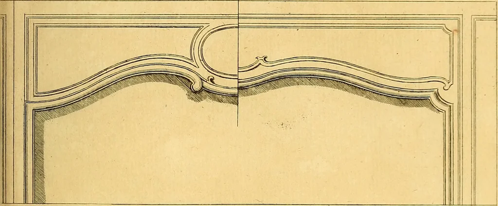 An illustration from L'art de bâtir des maisons de campagne : où L'on traite de leur distribution, de leur construction, & de leur decoration ... Avec l'explication de ces projets, et des desseins de menuiserie, de serrurerie, de parterres, & d'autres ornemens propres à la decoration intérieure & extérieure ..., 1761, leaf 382