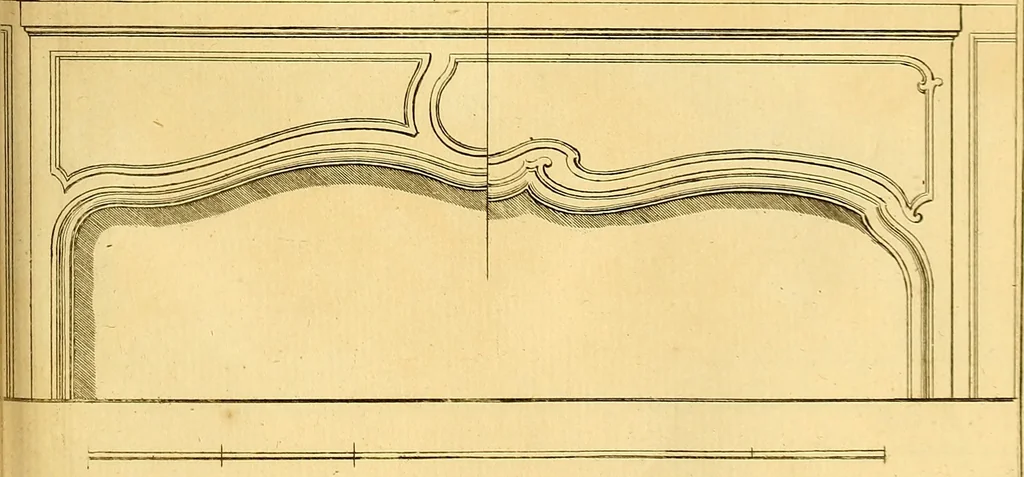 An illustration from L'art de bâtir des maisons de campagne : où L'on traite de leur distribution, de leur construction, & de leur decoration ... Avec l'explication de ces projets, et des desseins de menuiserie, de serrurerie, de parterres, & d'autres ornemens propres à la decoration intérieure & extérieure ..., 1761, leaf 382