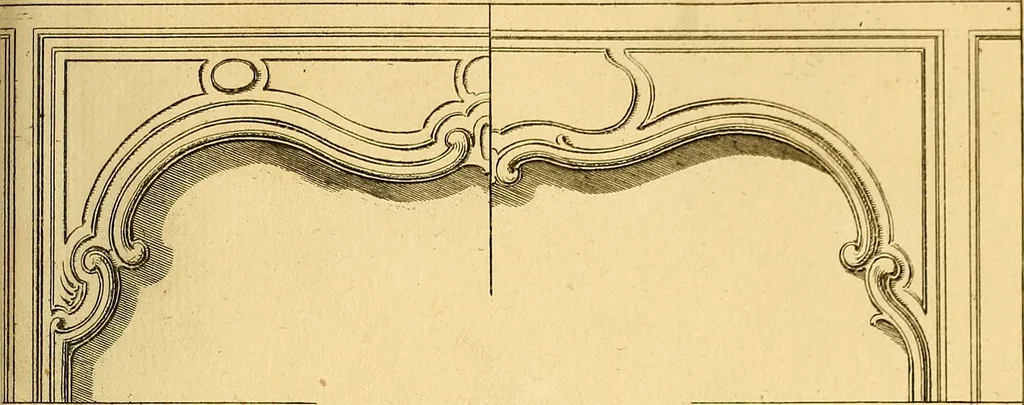 An illustration from L'art de bâtir des maisons de campagne : où L'on traite de leur distribution, de leur construction, & de leur decoration ... Avec l'explication de ces projets, et des desseins de menuiserie, de serrurerie, de parterres, & d'autres ornemens propres à la decoration intérieure & extérieure ..., 1761, leaf 384