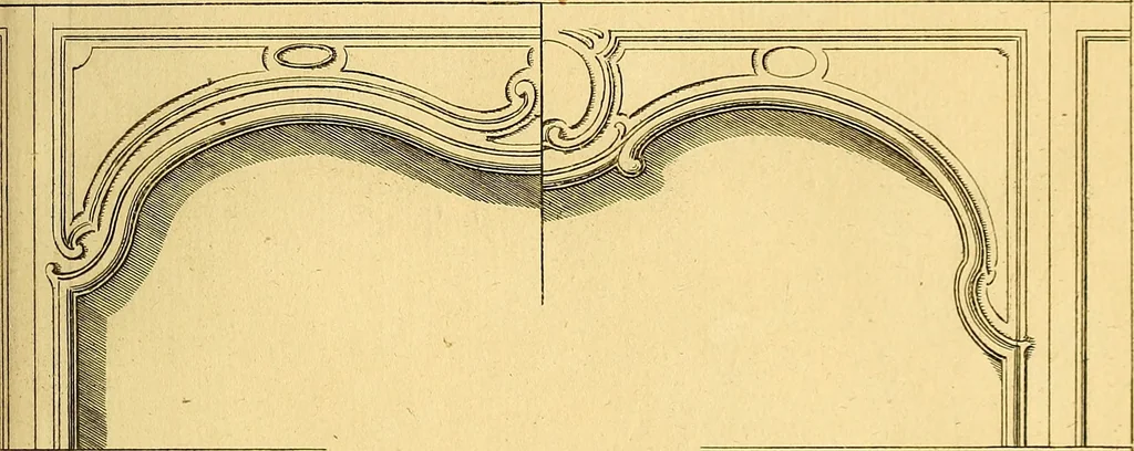 An illustration from L'art de bâtir des maisons de campagne : où L'on traite de leur distribution, de leur construction, & de leur decoration ... Avec l'explication de ces projets, et des desseins de menuiserie, de serrurerie, de parterres, & d'autres ornemens propres à la decoration intérieure & extérieure ..., 1761, leaf 384