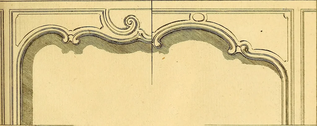 An illustration from L'art de bâtir des maisons de campagne : où L'on traite de leur distribution, de leur construction, & de leur decoration ... Avec l'explication de ces projets, et des desseins de menuiserie, de serrurerie, de parterres, & d'autres ornemens propres à la decoration intérieure & extérieure ..., 1761, leaf 384