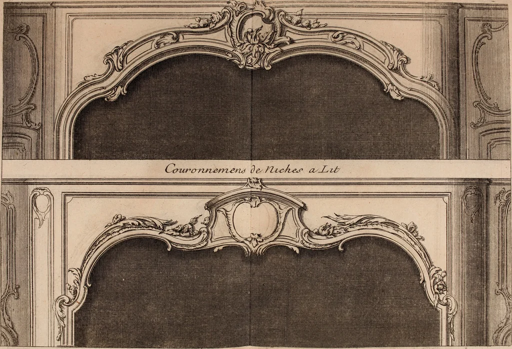 An illustration from L'art de bâtir des maisons de campagne : où L'on traite de leur distribution, de leur construction, & de leur decoration ... Avec l'explication de ces projets, et des desseins de menuiserie, de serrurerie, de parterres, & d'autres ornemens propres à la decoration intérieure & extérieure ..., 1761, leaf 388
