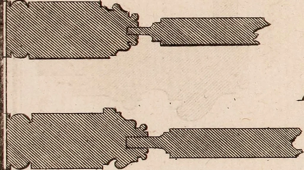An illustration from L'art de bâtir des maisons de campagne : où L'on traite de leur distribution, de leur construction, & de leur decoration ... Avec l'explication de ces projets, et des desseins de menuiserie, de serrurerie, de parterres, & d'autres ornemens propres à la decoration intérieure & extérieure ..., 1761, leaf 394