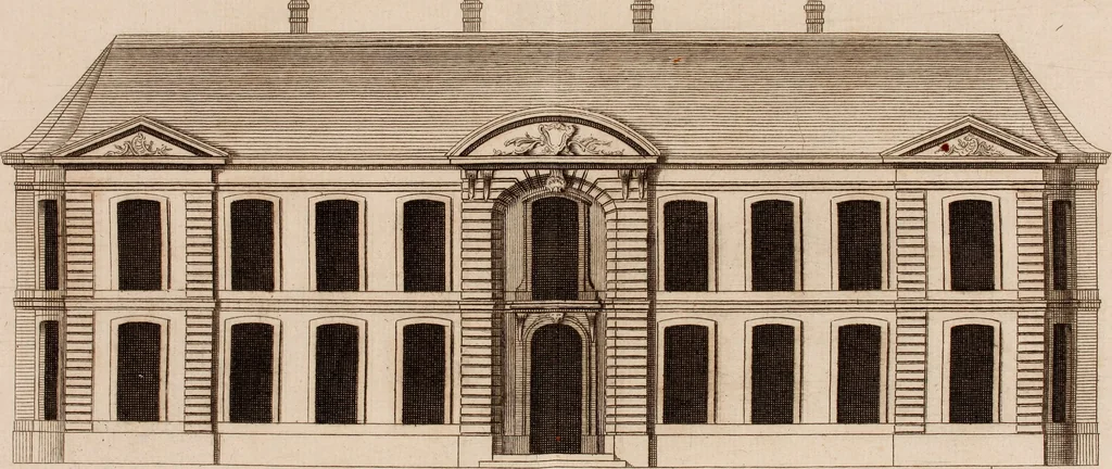 An illustration from L'art de bâtir des maisons de campagne : où L'on traite de leur distribution, de leur construction, & de leur decoration ... Avec l'explication de ces projets, et des desseins de menuiserie, de serrurerie, de parterres, & d'autres ornemens propres à la decoration intérieure & extérieure ..., 1761, leaf 40