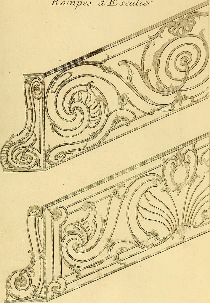 An illustration from L'art de bâtir des maisons de campagne : où L'on traite de leur distribution, de leur construction, & de leur decoration ... Avec l'explication de ces projets, et des desseins de menuiserie, de serrurerie, de parterres, & d'autres ornemens propres à la decoration intérieure & extérieure ..., 1761, leaf 400
