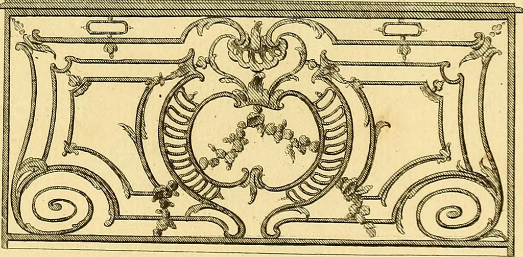 An illustration from L'art de bâtir des maisons de campagne : où L'on traite de leur distribution, de leur construction, & de leur decoration ... Avec l'explication de ces projets, et des desseins de menuiserie, de serrurerie, de parterres, & d'autres ornemens propres à la decoration intérieure & extérieure ..., 1761, leaf 430