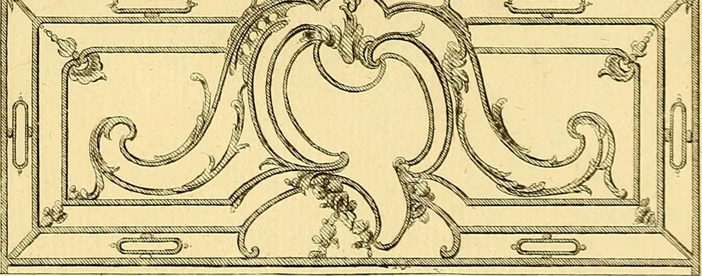 An illustration from L'art de bâtir des maisons de campagne : où L'on traite de leur distribution, de leur construction, & de leur decoration ... Avec l'explication de ces projets, et des desseins de menuiserie, de serrurerie, de parterres, & d'autres ornemens propres à la decoration intérieure & extérieure ..., 1761, leaf 434