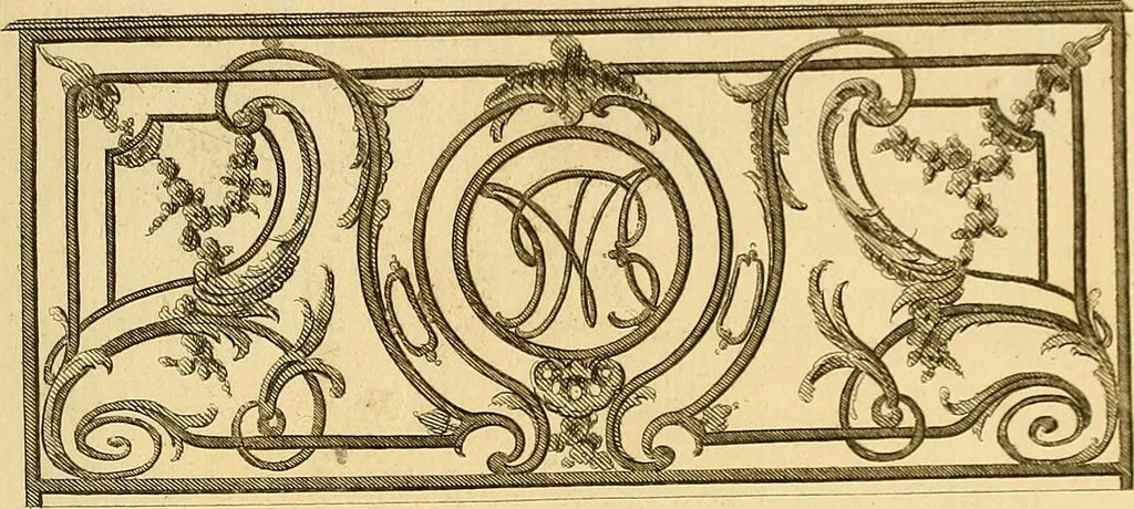 An illustration from L'art de bâtir des maisons de campagne : où L'on traite de leur distribution, de leur construction, & de leur decoration ... Avec l'explication de ces projets, et des desseins de menuiserie, de serrurerie, de parterres, & d'autres ornemens propres à la decoration intérieure & extérieure ..., 1761, leaf 436