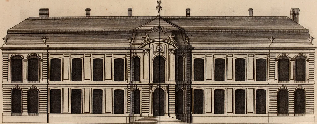 An illustration from L'art de bâtir des maisons de campagne : où L'on traite de leur distribution, de leur construction, & de leur decoration ... Avec l'explication de ces projets, et des desseins de menuiserie, de serrurerie, de parterres, & d'autres ornemens propres à la decoration intérieure & extérieure ..., 1761, leaf 52