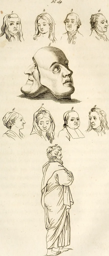 An illustration from L'art de connaitre les hommes par la physionomie, 1806, leaf 368