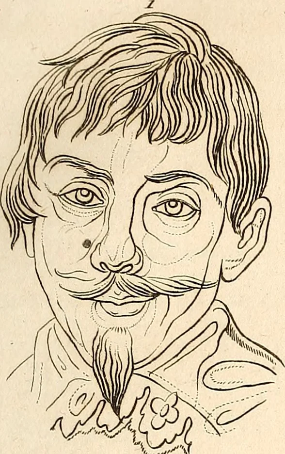 An illustration from L'art de connaitre les hommes par la physionomie, 1806, leaf 132
