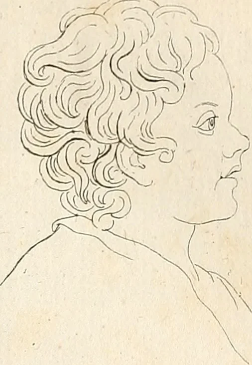 An illustration from L'art de connaitre les hommes par la physionomie, 1806, leaf 146