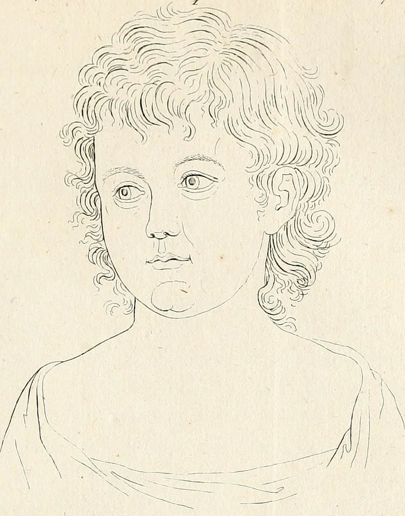 An illustration from L'art de connaitre les hommes par la physionomie, 1806, leaf 154