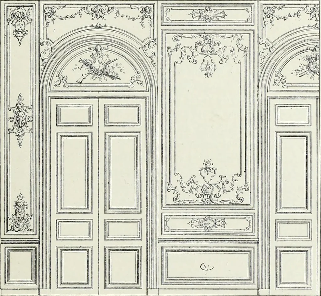 An illustration from L'art decoratif dans le vieux Paris, 1898, leaf 126