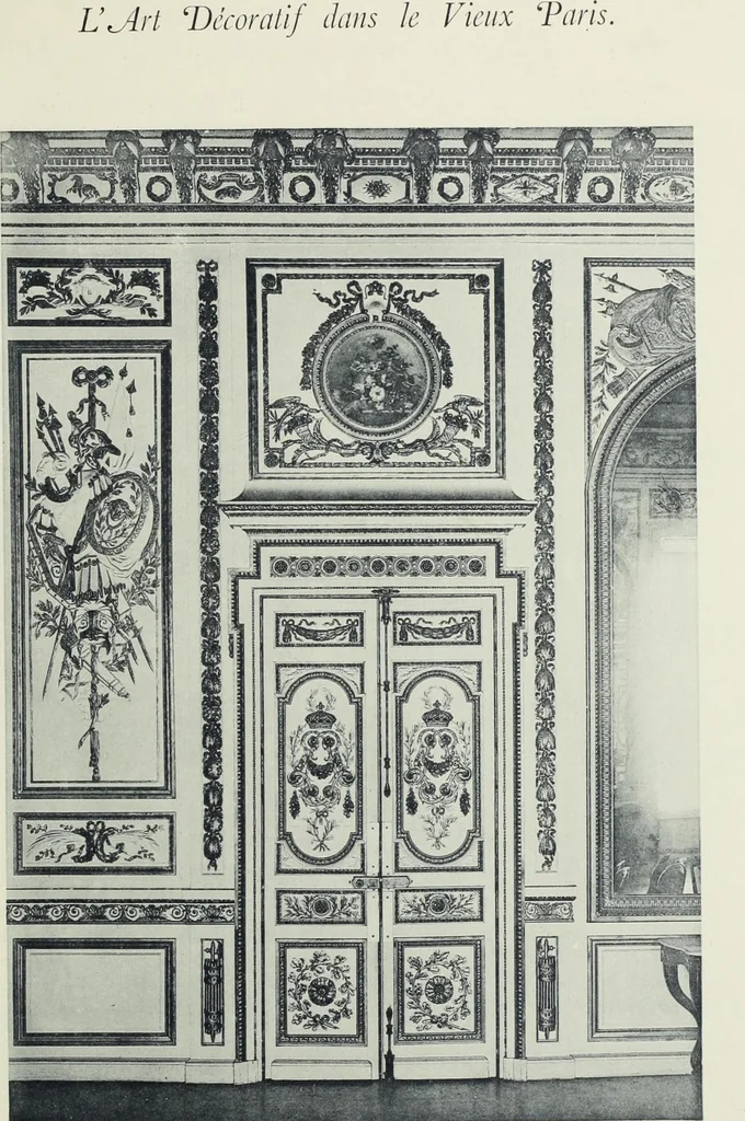 An illustration from L'art decoratif dans le vieux Paris, 1898, leaf 148