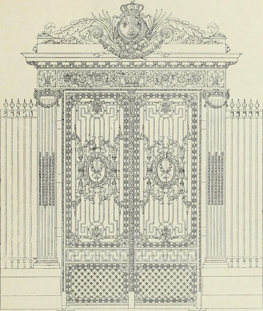 An illustration from L'art decoratif dans le vieux Paris, 1898, leaf 24