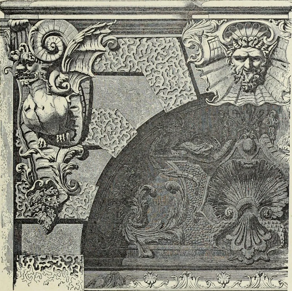 An illustration from L'art decoratif dans le vieux Paris, 1898, leaf 34