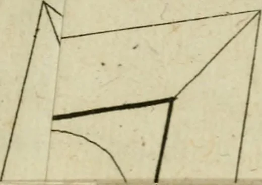 An illustration from L'art de dessiner proprement les plans, porfils, elevations geometrales, et perspectives, soit d'architecture militaire ou civile : avec tous les secrets les plus rares pour faire les couleurs avec lesquelles les ingenieurs representent les divers materiaux d'une place : et la maniere de s'en servir dans les vûës des sieges, campements, & autres morceaux de païsage, 1697, leaf 274