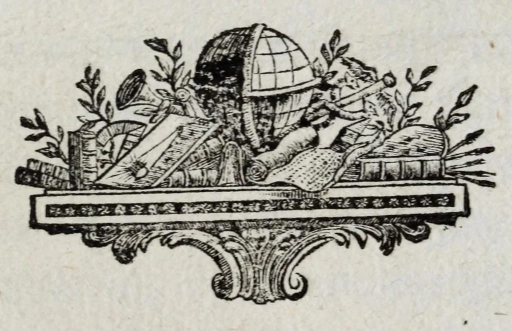 An illustration from L'art de faire les Indiennes : et de composer les plus belles couleurs, bon teint, à cet usage, de peindre les étosses de soie, & en miniature : de laver les desseins, plans, cartes géographiques &c. : de teindre le bois, la paille, le crin, les fleurs artificielles, &c. : avec plusieurs secrets pour faire toute sorte de couleurs qui n'altérent point les étosses & qui sont à l'épreuve du grand air & due soleil, 1786, leaf 7
