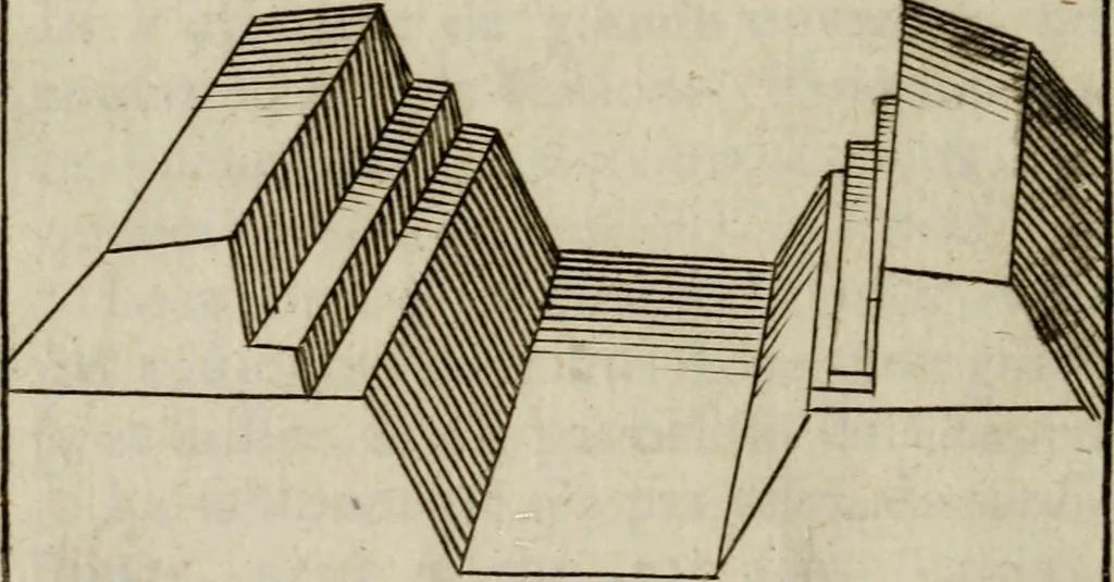 An illustration from L'art de fortifier, de defendre, et d'attaquer les places : suivant les methodes françoises, hollandoises, italiennes & espagnoles, le tout enrichy de figures en taille douce, 1677, leaf 477