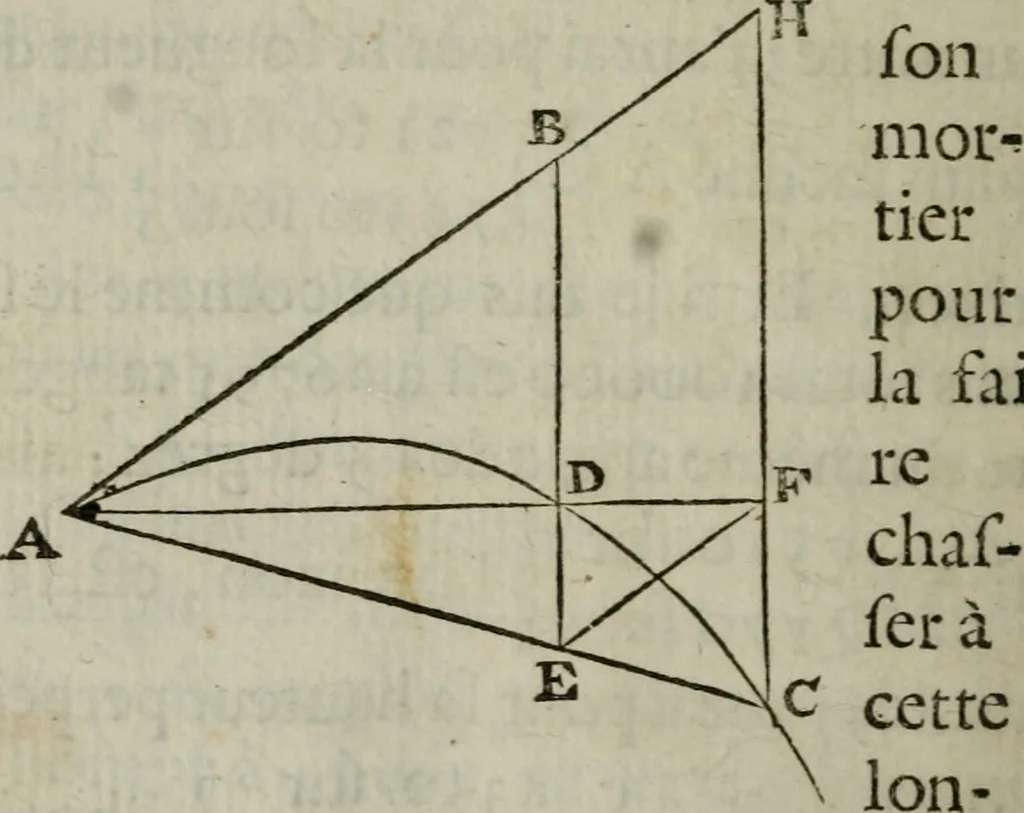 An illustration from L'art de jetter les bombes, 1685, leaf 131