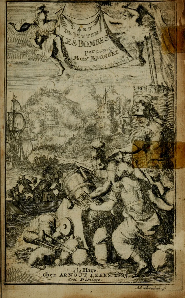 An illustration from L'art de jetter les bombes, 1685, leaf 4
