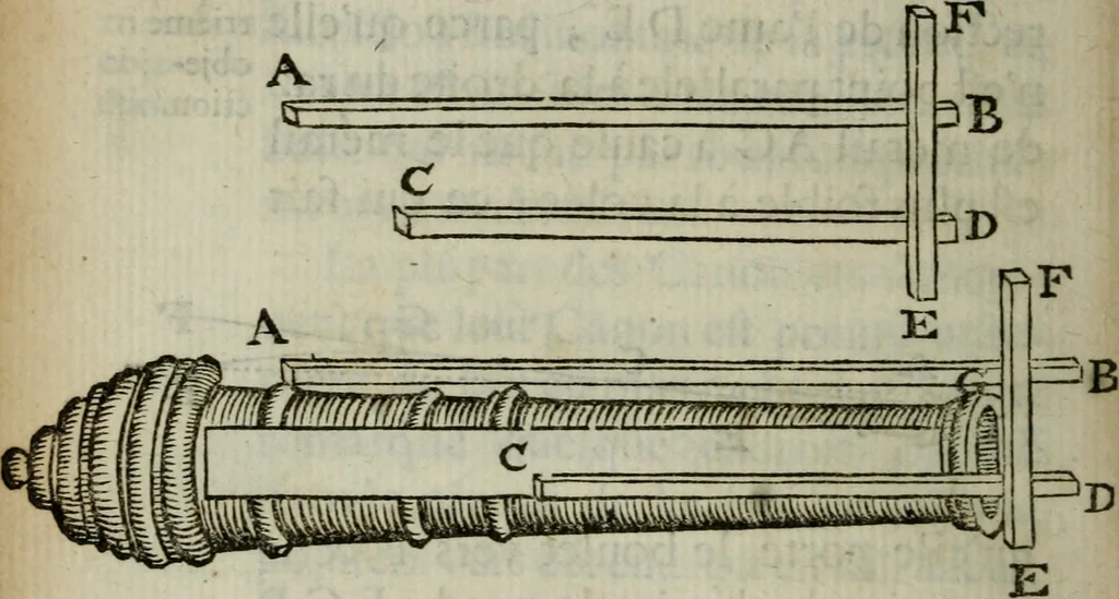 An illustration from L'art de jetter les bombes, 1685, leaf 447