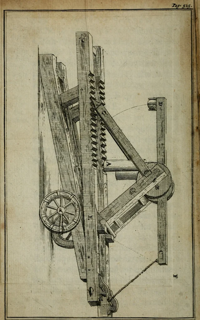An illustration from L'art de jetter les bombes, 1685, leaf 557