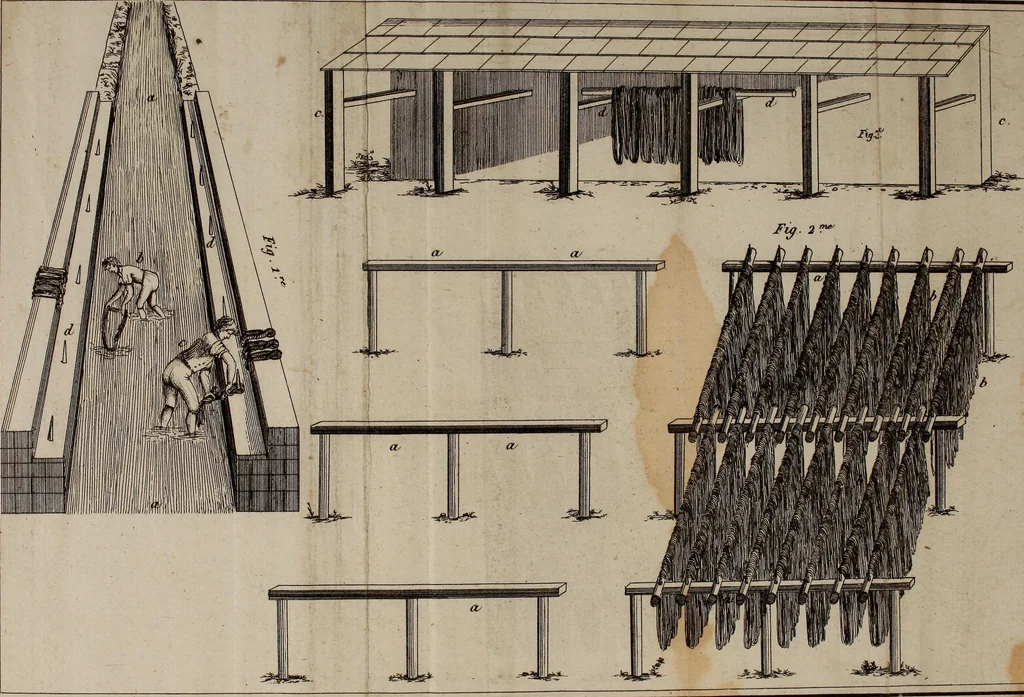 An illustration from L'art de la teinture du coton en rouge, 1807, leaf 194