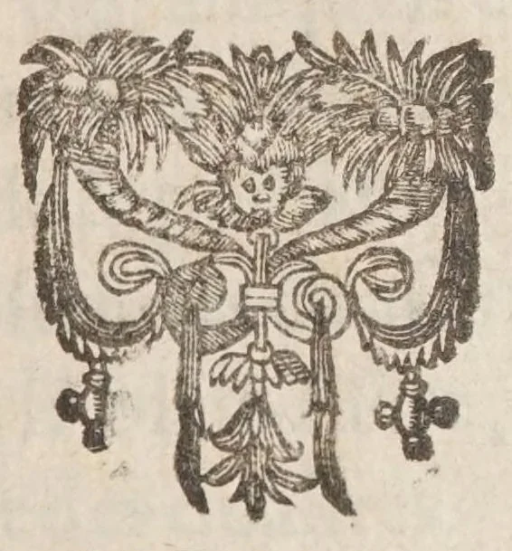 An illustration from L'art d'embellir tiré du sens de ce sacré paradoxe : la sagesse de la personne, embellit sa face : estendu en toutte sorre de beauté, & és moyens de faire que le corps retire en effect son embellissement des belles qualitez de l'ame, 1608, leaf 13