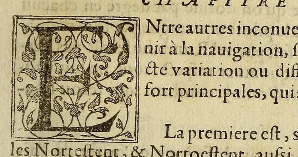 An illustration from L'art de nauiguer, 1569, leaf 205