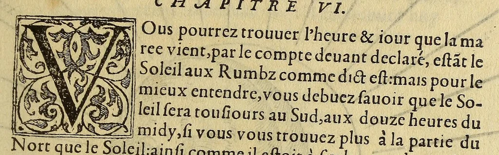 An illustration from L'art de nauiguer, 1569, leaf 221