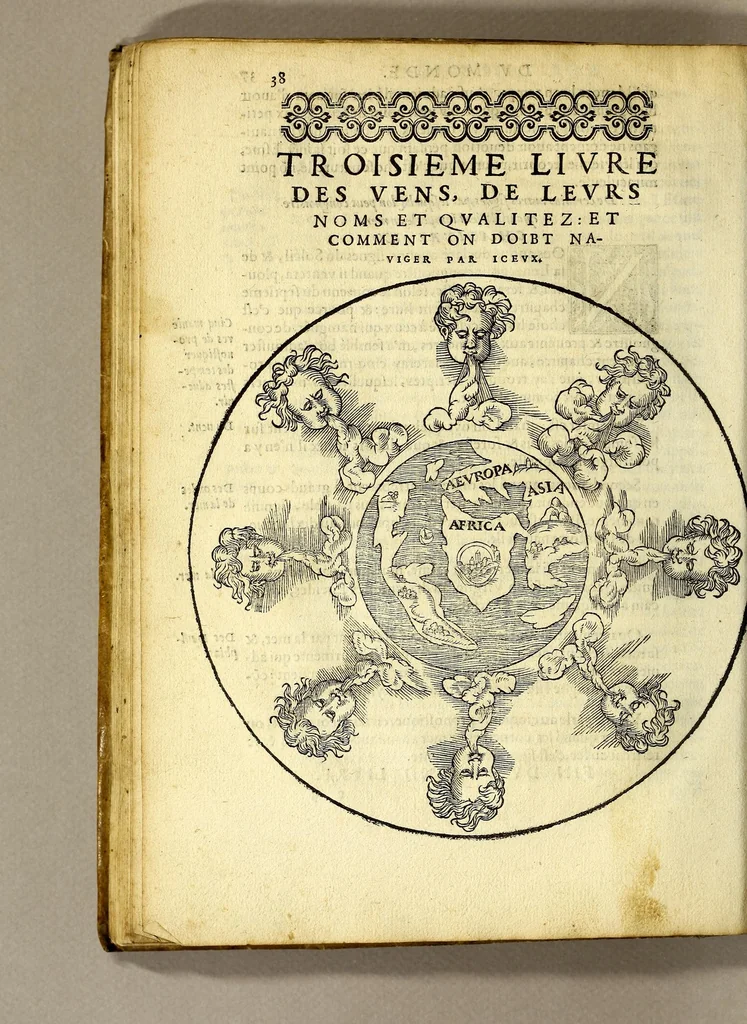 An illustration from L'art de nauiguer, 1569, leaf 50
