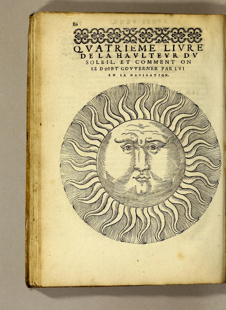 An illustration from L'art de nauiguer, 1569, leaf 94