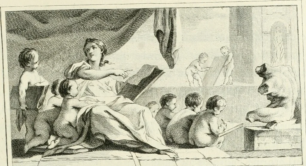 An illustration from L'art de peindre : poëme : avec des réflexions sur les différentes parties de la peinture, 1760, leaf 28