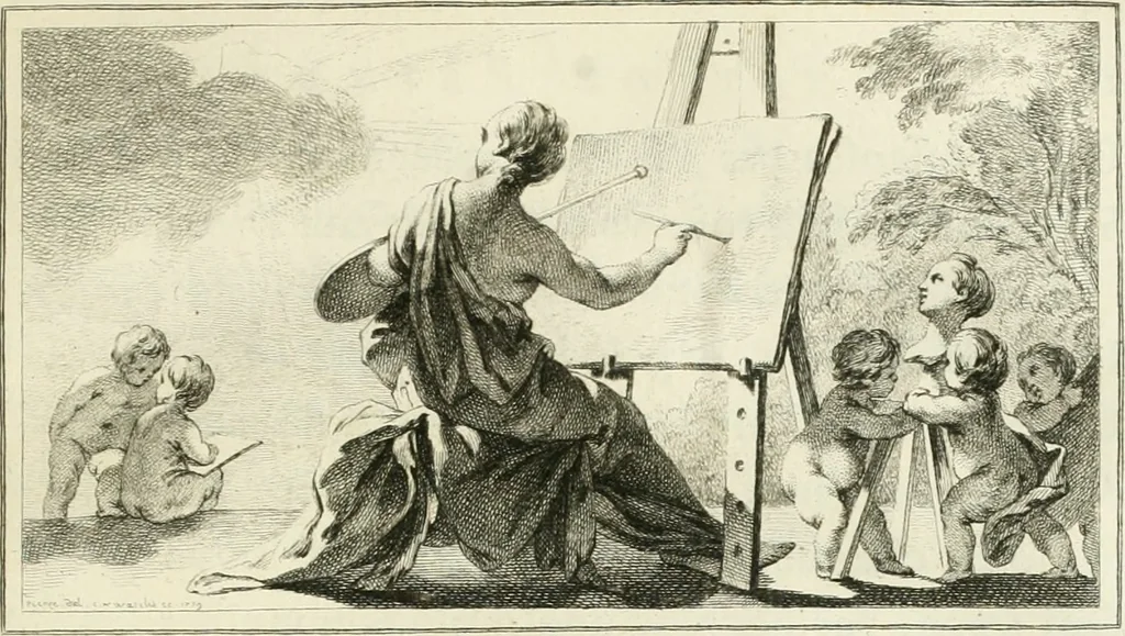 An illustration from L'art de peindre : poëme : avec des réflexions sur les différentes parties de la peinture, 1760, leaf 42