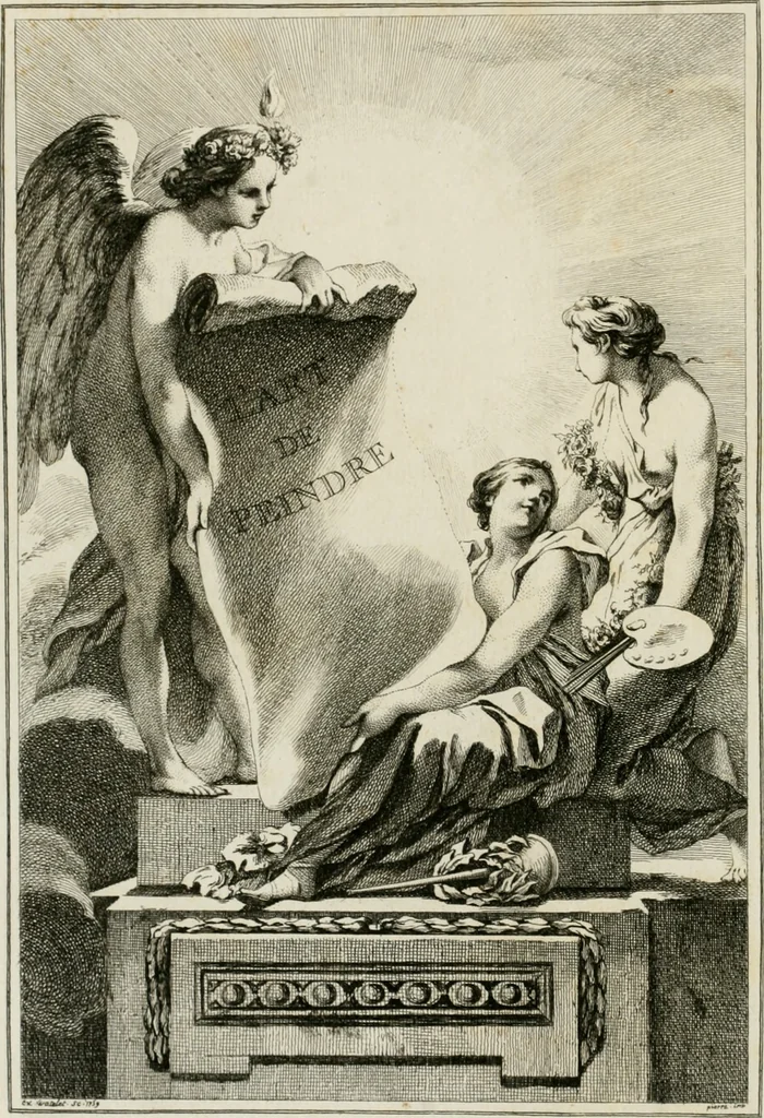 An illustration from L'art de peindre : poëme : avec des réflexions sur les différentes parties de la peinture, 1760, leaf 7