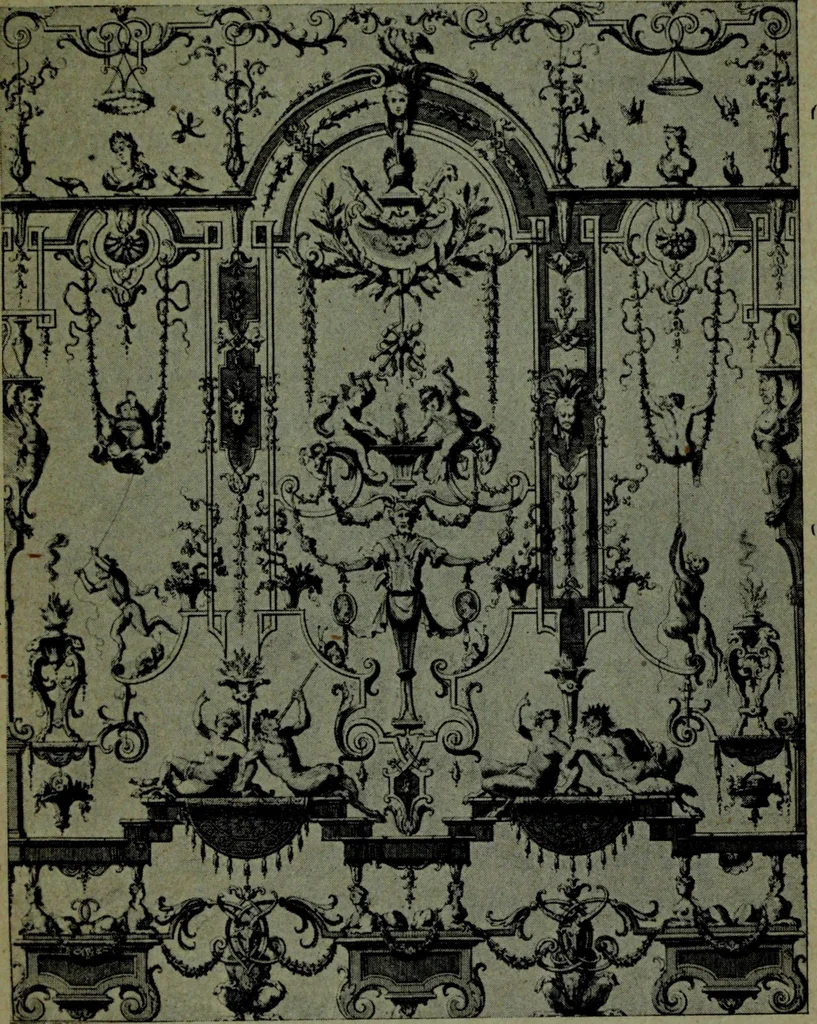 An illustration from L'art de reconnaître les styles, le style Louis XIV, 1900, leaf 40