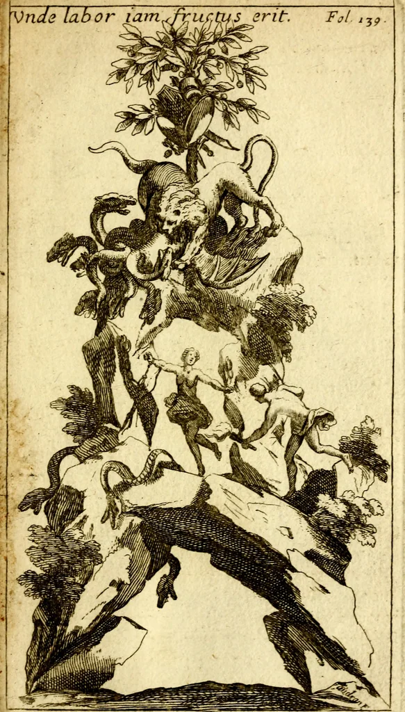 An illustration from L'art des emblemes;, 1662, leaf 160
