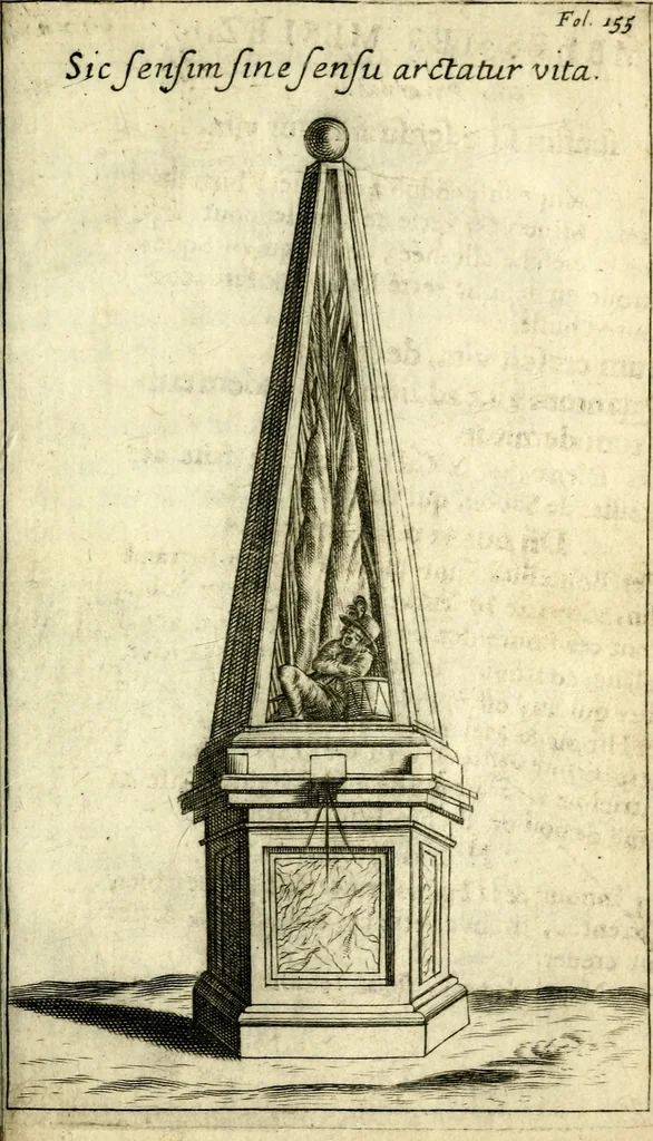 An illustration from L'art des emblemes;, 1662, leaf 206