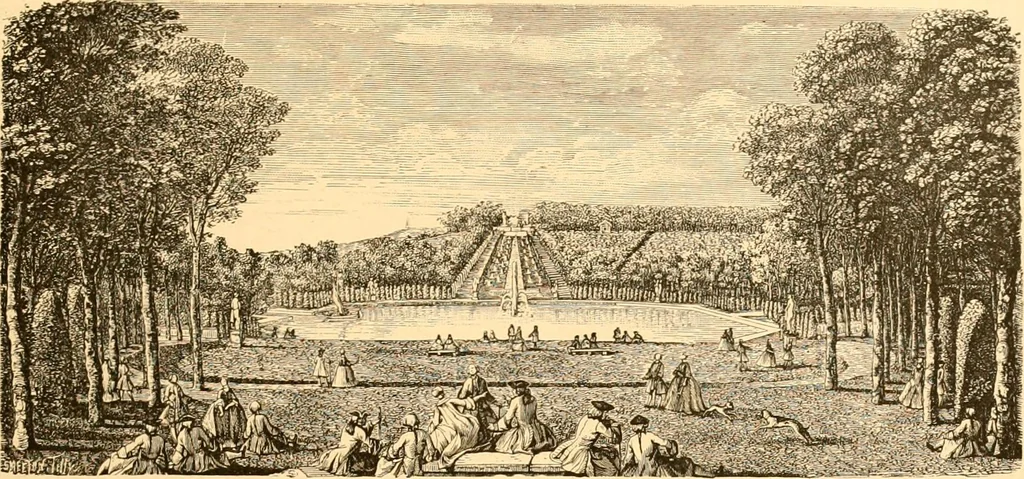 An illustration from L'art des jardins. Parcs--jardins--promenades--étude historique--principles de la composition des jardins--plantations--décoration pittoresque et artistique des parcs et jardins publics; traité pratique et didactique, 1886, leaf 100