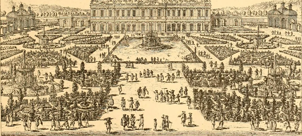 An illustration from L'art des jardins. Parcs--jardins--promenades--étude historique--principles de la composition des jardins--plantations--décoration pittoresque et artistique des parcs et jardins publics; traité pratique et didactique, 1886, leaf 100