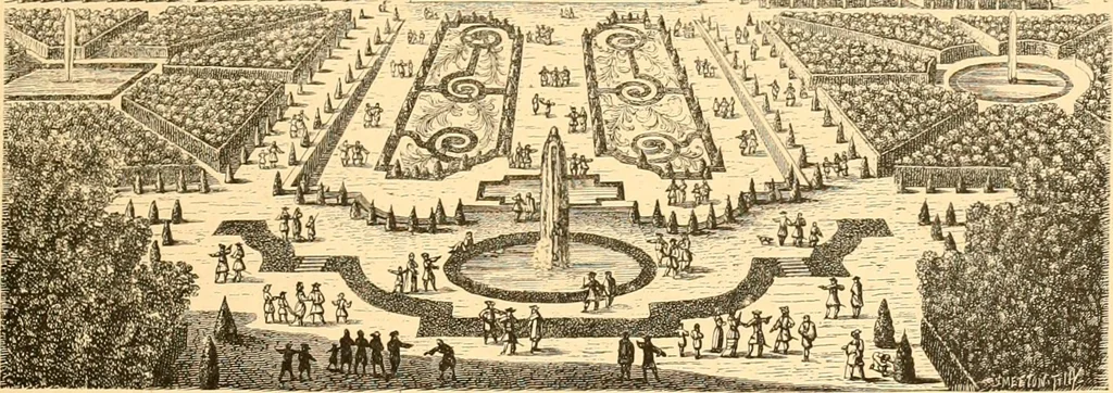 An illustration from L'art des jardins. Parcs--jardins--promenades--étude historique--principles de la composition des jardins--plantations--décoration pittoresque et artistique des parcs et jardins publics; traité pratique et didactique, 1886, leaf 102