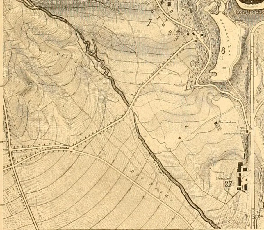 An illustration from L'art des jardins. Parcs--jardins--promenades--étude historique--principles de la composition des jardins--plantations--décoration pittoresque et artistique des parcs et jardins publics; traité pratique et didactique, 1886, leaf 104