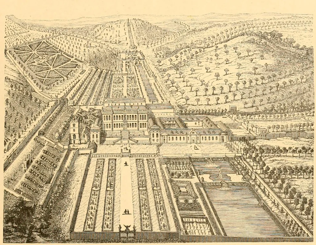 An illustration from L'art des jardins. Parcs--jardins--promenades--étude historique--principles de la composition des jardins--plantations--décoration pittoresque et artistique des parcs et jardins publics; traité pratique et didactique, 1886, leaf 108