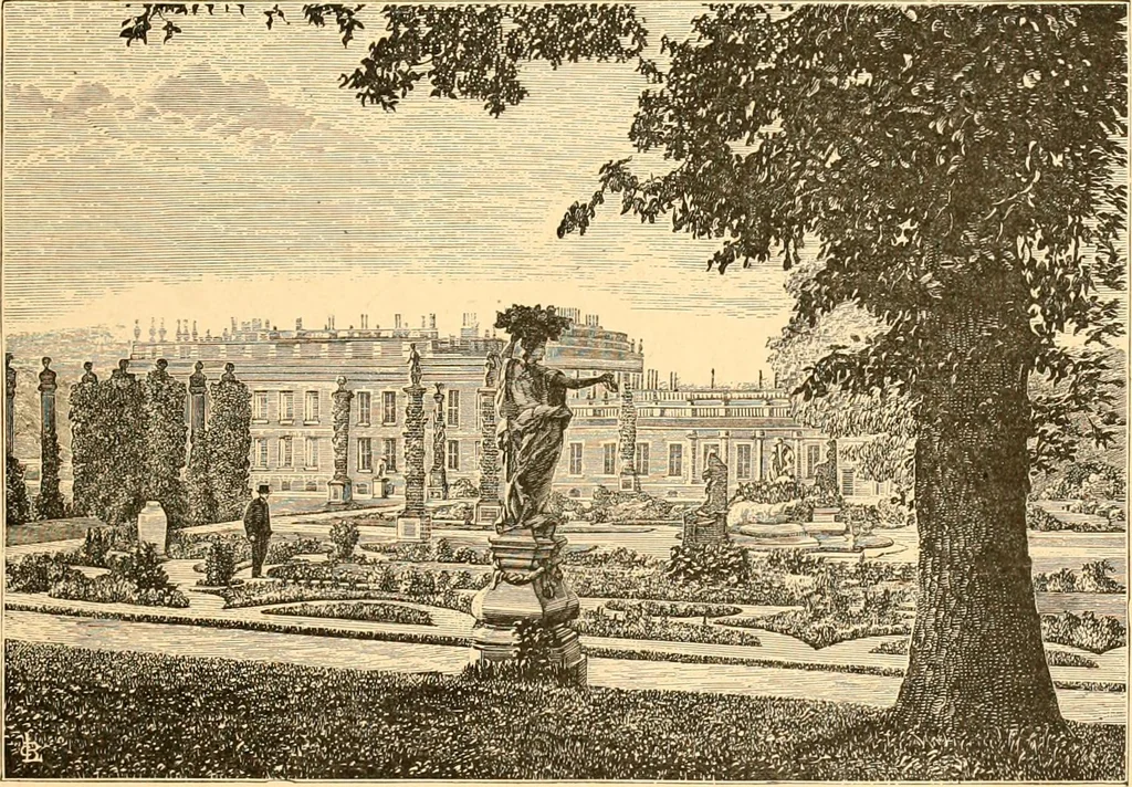 An illustration from L'art des jardins. Parcs--jardins--promenades--étude historique--principles de la composition des jardins--plantations--décoration pittoresque et artistique des parcs et jardins publics; traité pratique et didactique, 1886, leaf 110