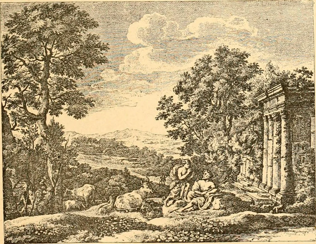 An illustration from L'art des jardins. Parcs--jardins--promenades--étude historique--principles de la composition des jardins--plantations--décoration pittoresque et artistique des parcs et jardins publics; traité pratique et didactique, 1886, leaf 114