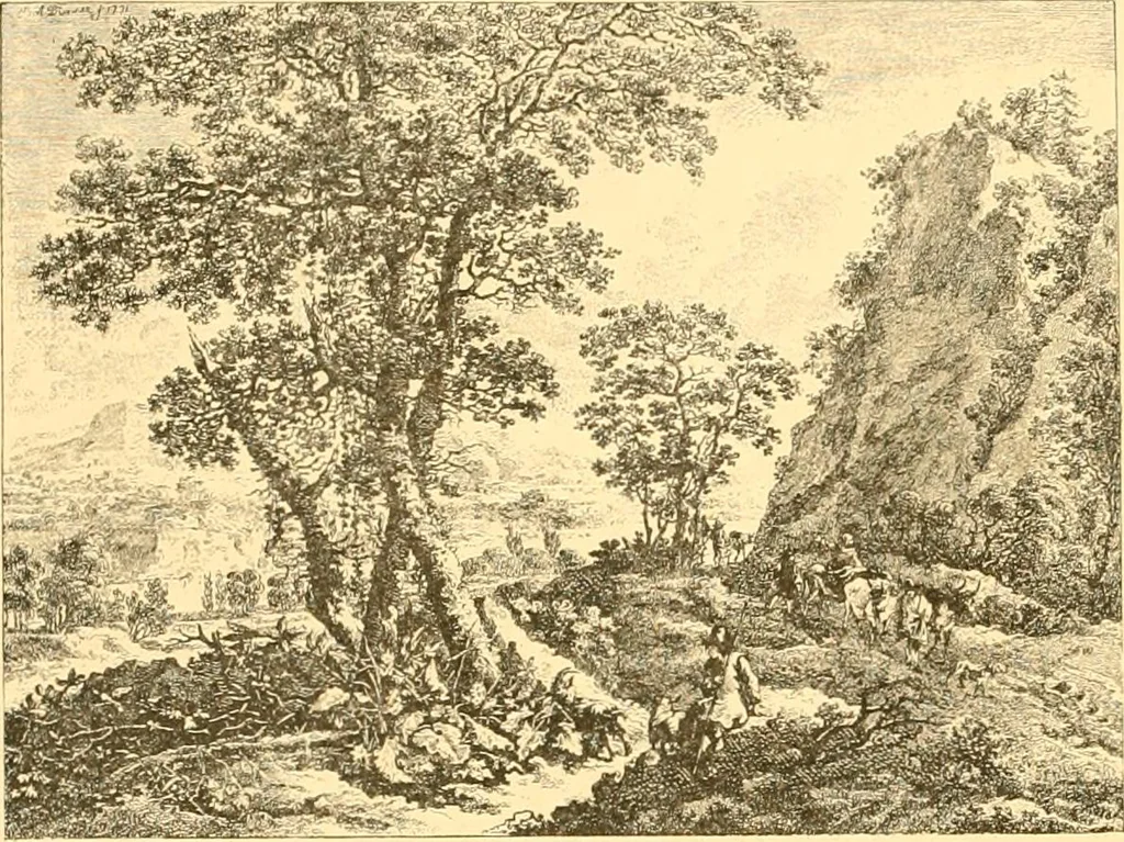 An illustration from L'art des jardins. Parcs--jardins--promenades--étude historique--principles de la composition des jardins--plantations--décoration pittoresque et artistique des parcs et jardins publics; traité pratique et didactique, 1886, leaf 115