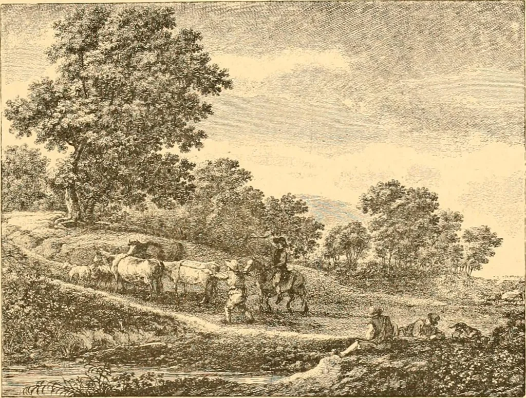 An illustration from L'art des jardins. Parcs--jardins--promenades--étude historique--principles de la composition des jardins--plantations--décoration pittoresque et artistique des parcs et jardins publics; traité pratique et didactique, 1886, leaf 116